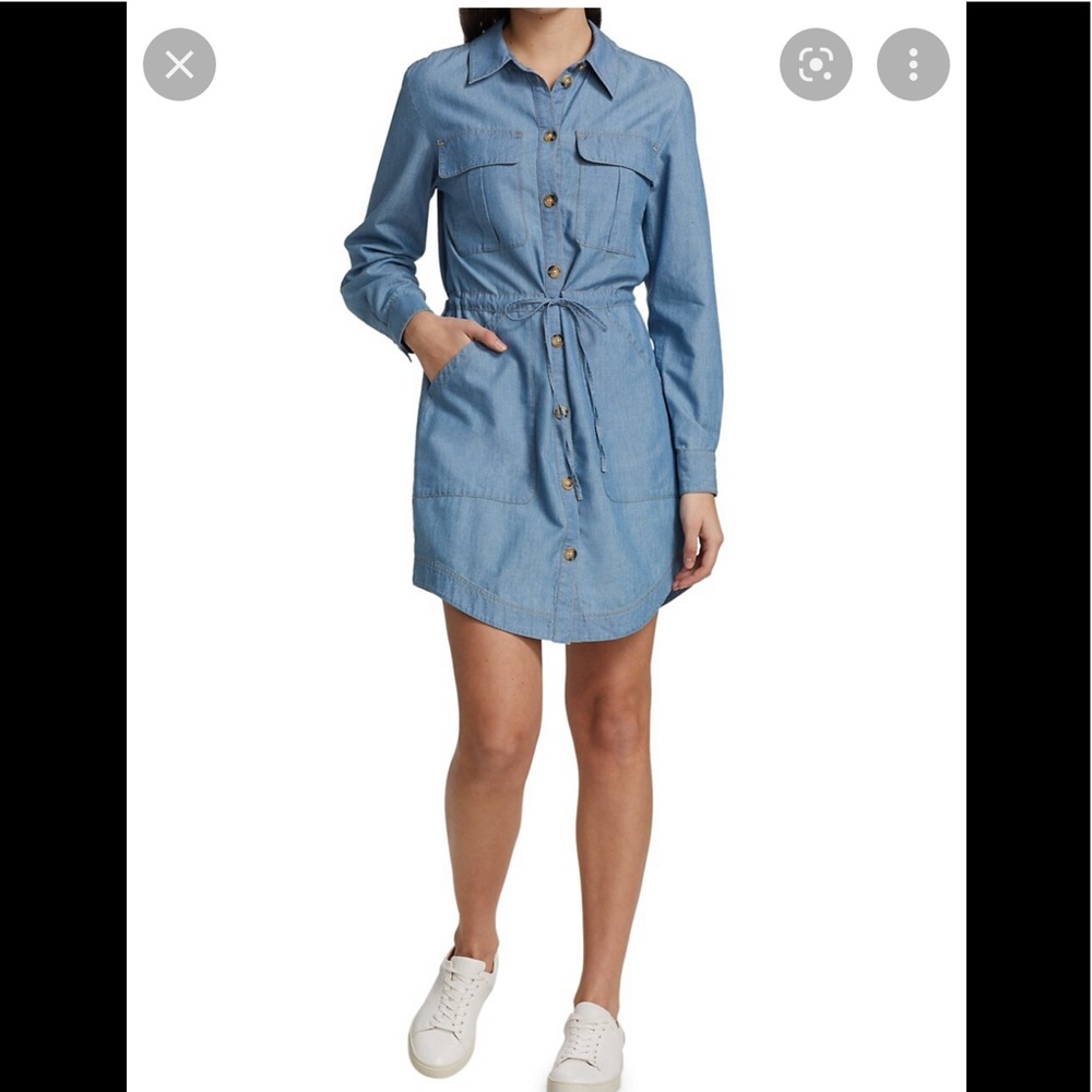Veronica Beard 🔥 Alyse Denim Chambray Dress - Picture 2 of 7
